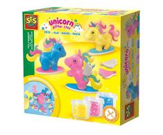 SES Creative 00432 Unicorns Knete - Einhörner, BlauPinkGelb