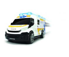 Dickie Toys 203713012 Iveco Daily Ambulance, Spielzeug, Krankenwagen, Rettungswagen, ab 3 Jahren, weiß