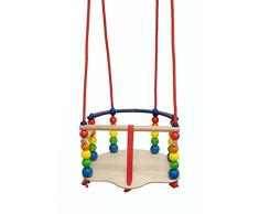 Hess Holzspielzeug 31103 - Gitterschaukel de luxe aus Holz, ca. 37 x 36 cm
