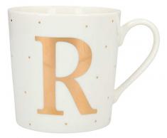 Depesche 5909.043 Tasse mit Henkel, aus Porzellan, 300 ml, mit Aufschrift, R, Mehrfarbig