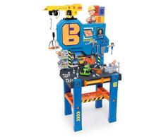 Smoby 360715 - Bob der Baumeister Werkbank-Center mit Kran, Kinderwerkbank, Kinderwerkzeug, ab 3 Jahren, Spielwerkbank, Spielzeug