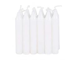 Boland 42005 - Laternenkerzen Weiß, 12 Stück, Höhe 9 cm, Lampion, Laterne, Minikerze, Gartenparty, Kindergarten, Laternenumzug, Sankt Martin, Weihnachten, Advent, Geburtstag