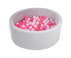 Knorrtoys 68172 - Bällebad Soft - Grey - 300 Bälle Soft pink