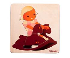 MOOVER MOOV-n-014 Schaukelpferd Holz Puzzle, Natur
