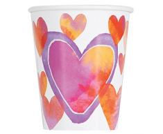 Aquarell Herzen Valentinstag Kunststoff Tischdecke