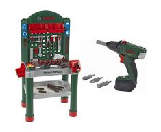 Theo Klein 8320 - Bosch Workshop, Spielzeug & Klein 8567 - Akku-Schrauber Bosch