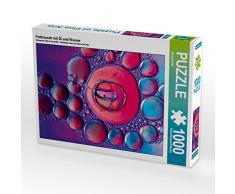 CALVENDO Puzzle Farbrausch mit Öl und Wasser 1000 Teile Lege-Größe 64 x 48 cm Foto-Puzzle Bild von Veronika Rix