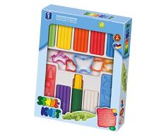 Feuchtmann Spielwaren 6280162 - SCHUL-KNET 7 Blöcke formstabile Knete 3+ mit viel Modellierzubehör