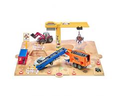 Siku 5701 Baugrube, Inkl. umfangreiches Zubehör, Metall/Kunststoff, Viele Spielfunktionen, Bunt