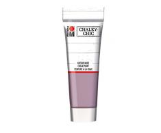 Marabu 02610050135 - Chalky Chic, super deckende, matte Kreidefarbe auf Wasserbasis, cremig, zum Rollen, Streichen und Tupfen auf Holz, Metall und Kunststoff, Used Look Effekt, 100 ml, antikviolett