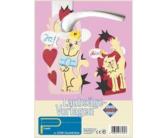 Pebaro Laubsägevorlage aus Sperrholz Motiv Türschild Katze, Holz, DIN A4