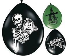 Folat Luftballons 3 Gruselmotive Skelett Spinne Hexe Halloween