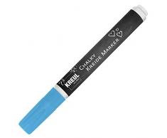 Kreul 22715 - Chalky Kreidemarker Medium, matte, non - permanente Flüssigkreide, zum Zeichnen auf Tafeln, Memoboards oder Glasoberflächen, mit formstabiler Rundspitze ca. 2 - 3 mm, Nordic Blue