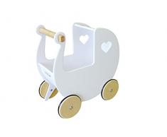 MOOVER MOOV-w-025 Holz-Puppenwagen, Weiß