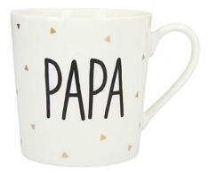 Depesche 5909.002 Tasse mit Henkel, aus Porzellan, 300 ml, mit Aufschrift, Papa, Mehrfarbig