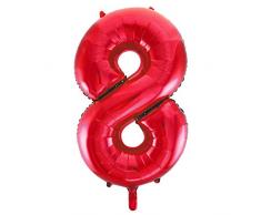 Unique Party Folienballon im Zahlen-Design, groß, 86,4 cm