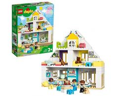 LEGO 10929 DUPLO Unser Wohnhaus 3-in-1-Set, Puppenhaus für Mädchen und Jungen ab 2 Jahren mit Figuren und Tieren für Kleinkinder