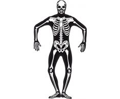 Second Skin Skelett leuchtend GID Halloween Kost�m Stretchanzug Gr M