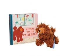 Manhattan Toy Pierre wartet geduldig Baby und Kleinkind Board Book + Pudel Kuscheltier Hund Geschenkset