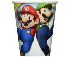 Amscan 581554 266 ml Super Mario Pappbecher, 8er Packung