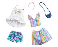 Barbie GHX59 GHX59-Fashions 2er-Pack Moden Rainbow and Floral, Mehrfarbig