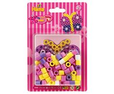 Hama 8980 Kleine Blister-Packung Schmetterling, Bügelperlen Maxi, ca. 100 Stück inklusive Stiftplatte und Zubehör