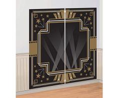Amscan 670733 Hollywood Scene Setter Party Decoration - 2 Pcs. Wandfolie Glitz & Glam