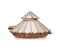 Eco Wood Art EWA EcoWoodArt 3D Holzpuzzle für Jugendliche und Erwachsene-Mechanischer Panzer T-34 Modell-DIY-Bausatz, Da Vinci Fahrzeug, Selbstmontage, kein Kleber erforderlich