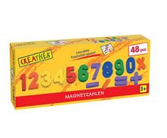 Creathek Magnet Zahlen und Zeichen, 48-teilig