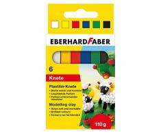 Eberhard Faber 572006 - Plastilin Knete im 6-er Kartonetui, Mehrfarbig