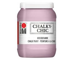 Marabu 02610066134 - Chalky Chic puderrosa 1500 ml, super deckende, matte Kreidefarbe auf Wasserbasis, cremig, zum Rollen, Streichen und Tupfen auf Holz, Metall und Kunststoff, Used Look Effekt