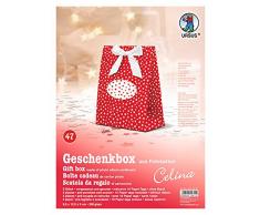 Ursus 5150047 - Geschenkbox Celina, 5 Stück, sterne rot