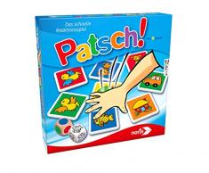 Noris 606013612 Patsch, das schnelle Reaktionsspiel mit 25 Bildkärtchen und einem Würfel, Lernspiel für Kinder ab 4 Jahren