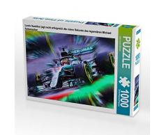 CALVENDO Puzzle Lewis Hamilton jagt recht erfolgreich die vielen Rekorde des legendären Michael Schumacher 1000 Teile Lege-Größe 64 x 48 cm Foto-Puzzle Bild von Jean-Louis Glineur