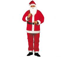 Widmann 1536E Erwachsenenkostüm Weihnachtsmann, Kasack, Hose, Gürtel, Hut, Bart mit Schnurrbart, rot