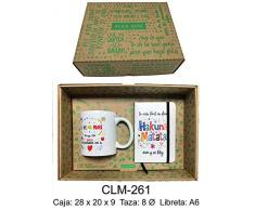 RM- Notizbuch, Aufschrift „Vive and se Fröhlich“ und „Tassen“ (in englischer Sprache)