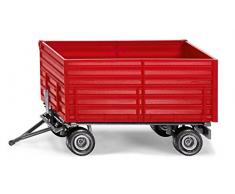 SIKU 2898, Zwei-Achs-Anhänger, 1:32, Metall/Kunststoff, Rot, Kippbare Mulde