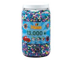 Hama 205-69 Bügelperlen Midi, ca. 6000 Stück in 11, Mehrfarbig, Norme