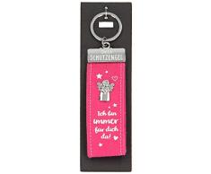 Depesche 10890.008 Schlüsselanhänger aus Filz, mit Schutzengel und Aufschrift, Ich Bin Immer für Dich da, rosa, ca. 15 cm