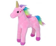 Wild Republic 23183 Einhorn Kuscheltier, Flauschiges Plüscheinhorn, Cuddlekins Mini Plüschtier, Hearts, pink, 20 cm