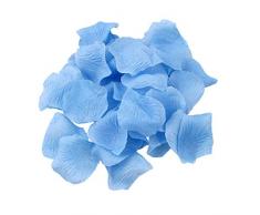 Shatchi 11616-ROSE-PETALS-LIGHT-BLUE-1000 1000 hellblau Qualität Rosenblätter Konfetti Geburtstag Jahrestag Hochzeit Taufe Kommunion Party Deko Tisch Tisch