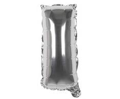 Boland 22108 Folienballon Buchstabe I, Silber, 36 cm