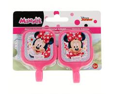 Minnie Mouse – Set 2 quadratische Kleiderbügel Selbstklebend 5 x 8 cm, Farbe (Stor st-15009)