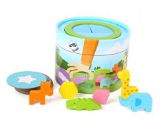 Small Foot 12003 Memo Fühl-Box aus Holz, für Kinder ab 3 Jahren, Ertasten und Erfühlen von Formen und zum Zuordnen Spielzeug, Mehrfarbig