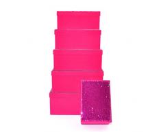 Gifts 4 All Occasions Limited SHATCHI-1305 Aufbewahrungsboxen mit Deckel für Shatchi-Deckel, 6 Stück