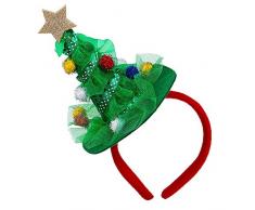 Widmann 09690 Weihnachtsbaum Haarreifen, Unisex – Erwachsene, Grün, Einheitsgröße