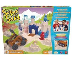 Goliath 83292 - Super Sand Knight Castle, modellierbarer Kinetik-Sand bringt Ritterburgen ins Kinderzimmer, handliche Sandkasten-Box, bunte Burg-Förmchen und viel Zubehör, ab 4 Jahren