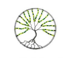 Pracht Creatives Hobby 5951-15195 Bastelset grün, Kreativset zum Erstellen von einem Lebensbaum aus Draht und Rocailles, Größe ca. 15 cm, bunt