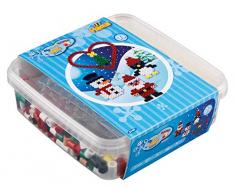 Hama 8749 Bügelperlen Maxi, Dose mit ca. 600 Perlen, Stiftplatte und Zubehör, Weihnachten
