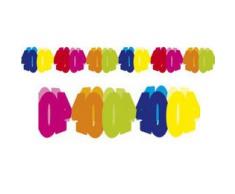 Folat 6m Papier Girlande Zahl 40 Geburtstag